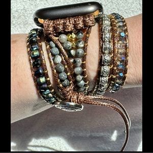 NEW— VICTORIA EMERSON Apple Watch Band Beaded Wrap Bracelet- 42-44mm- Sm…
